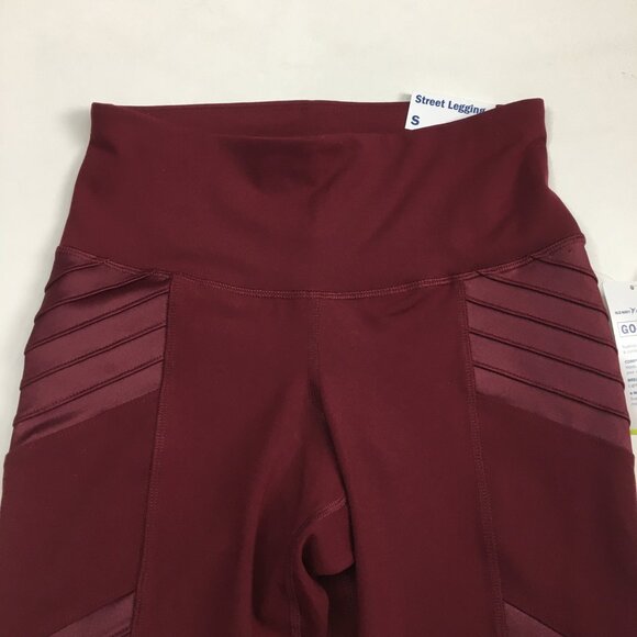NWT OLD NAVY Bordeaux Go Dry Compression Breathable Street 4way Stretch Leggings - Picture 6 of 12